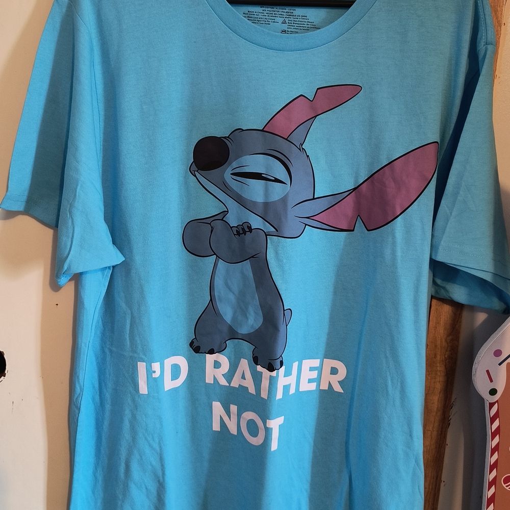 Disney Blue Tee with Stitch Graphic